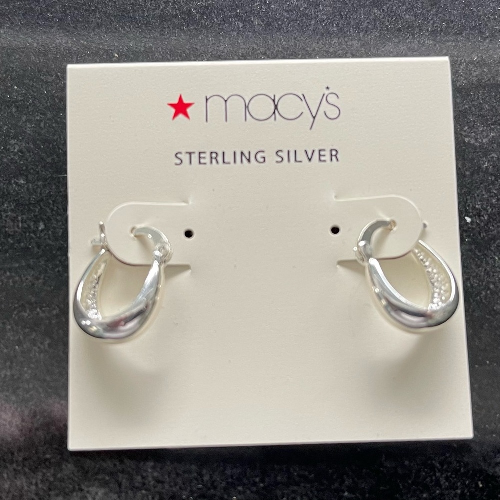 Sterling silver hoop earrings